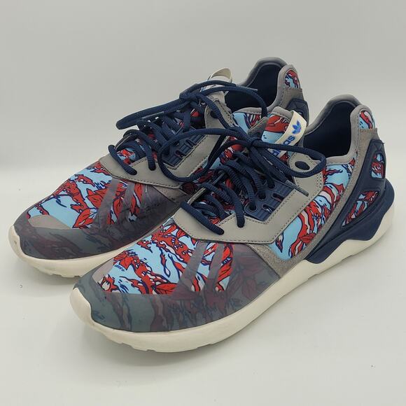 Adidas Tubular Runner men's size 10.5 red blue pattern - Picture 1 of 9